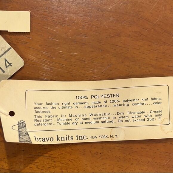 Vintage 60s Bravo knits floral long sleeve midi skirt set size 14 NWT - Picture 9 of 11